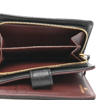 Chanel Caviar Quilted Zipped Pocket Wallet Black 10 of 12
