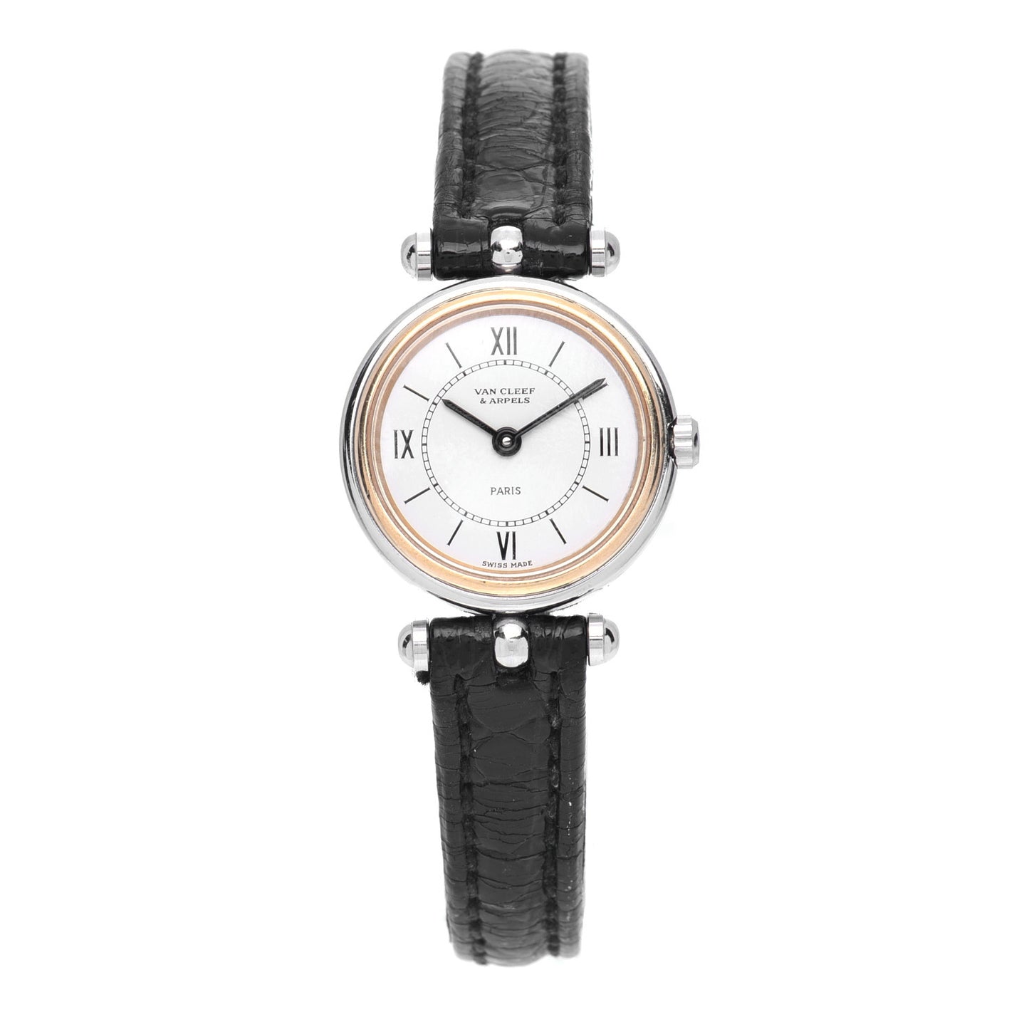 Stainless Steel 18K Yellow Gold Calfskin 21mm La Collection Quartz Watch