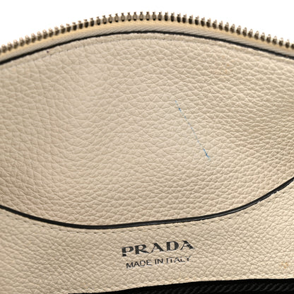 Prada Vitello Daino Soft Medium Zippered Top Handle Bag White 12 of 14