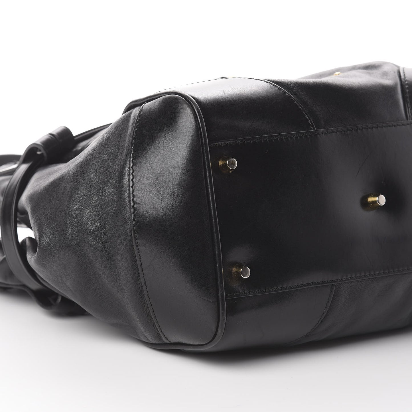 Soft Bridle Calfskin Small Canterbury Tote Black