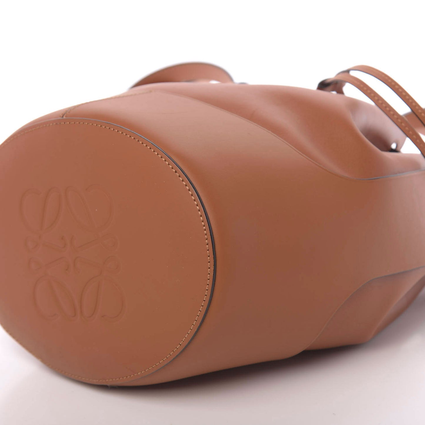 Calfskin Balloon Bucket Bag Tan