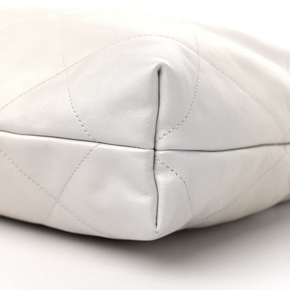 Chanel Iridescent Calfskin Quilted Chanel 22 White 9 of 9