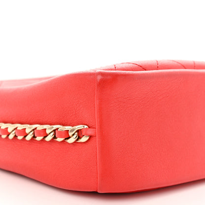 Chanel Goatskin Stitched Casual Trip North South Camera Case Red 9 of 11