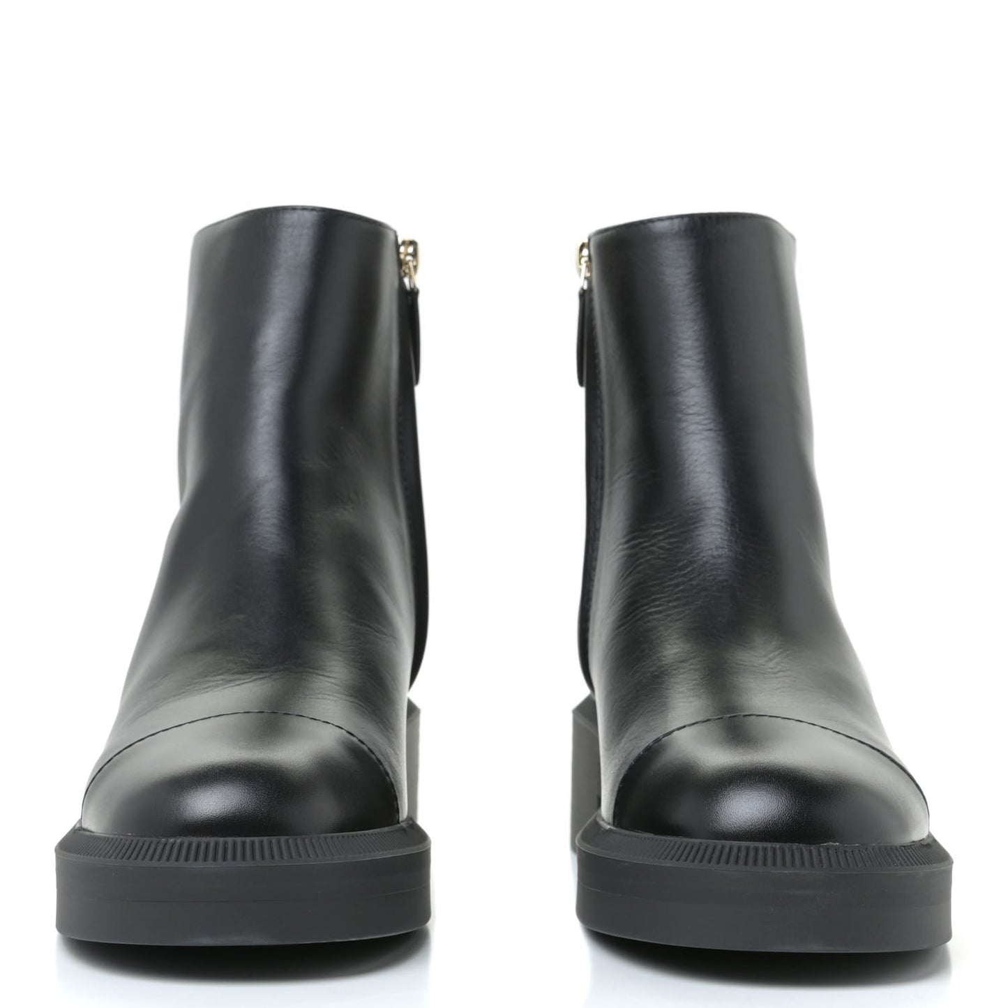 Calfskin Logo Boots 39.5 Black