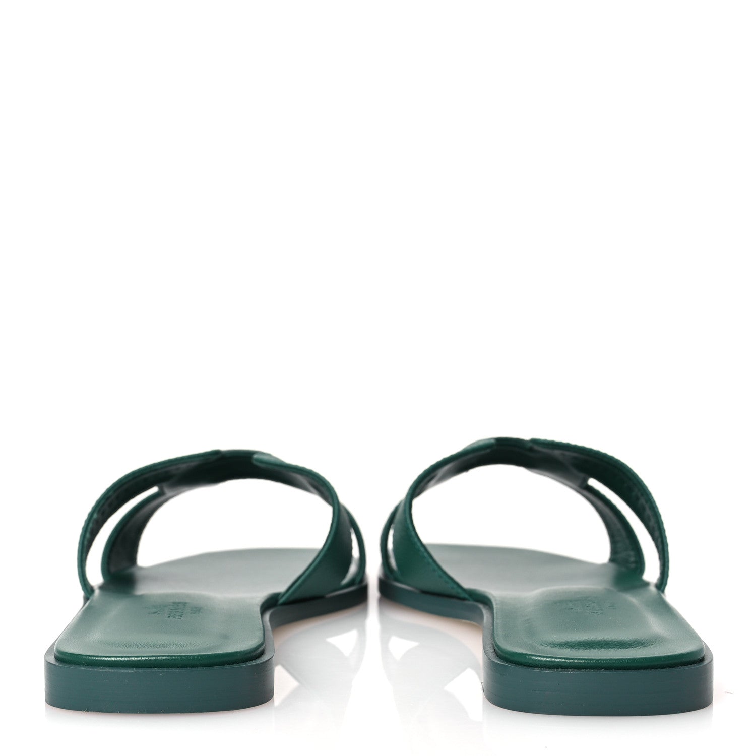 Hermes Epsom Oran Sandals 39.5 Vert Oyat 6 of 11