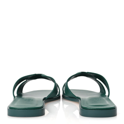 Hermes Epsom Oran Sandals 39.5 Vert Oyat 6 of 11