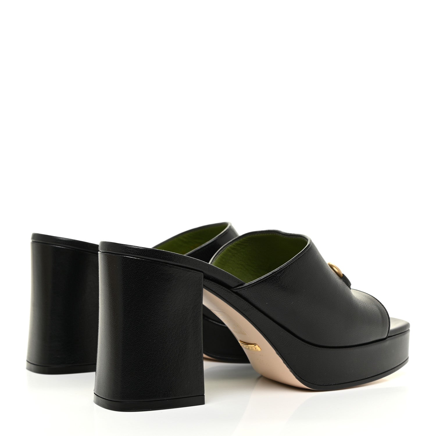 Gucci Granada Kid Houdan Platform Slide Sandals 38.5 Black 5 of 12