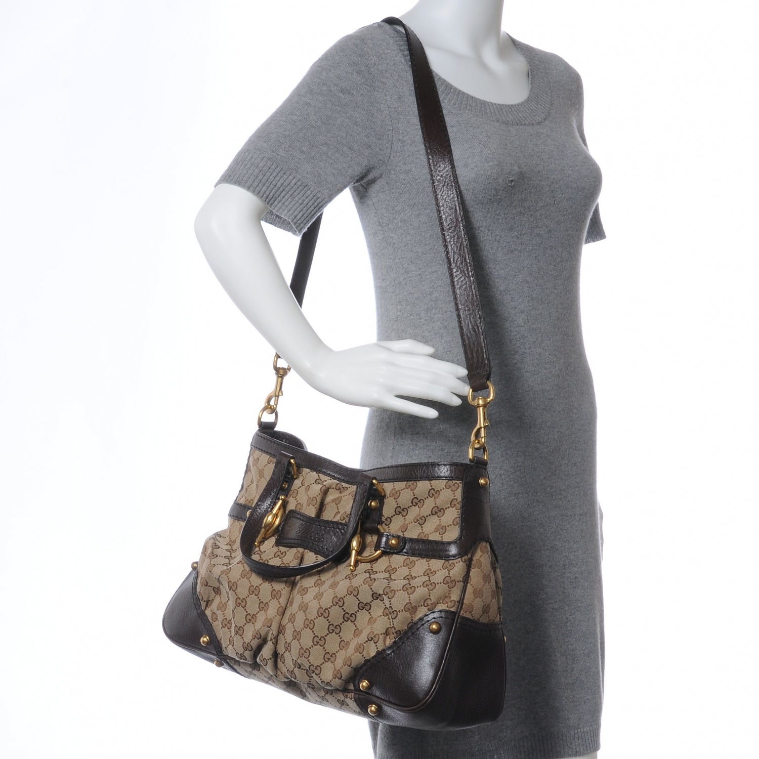 Gucci Monogram Jockey Tote 2 of 7