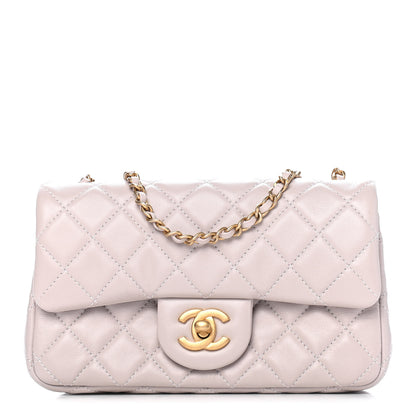 Chanel Lambskin Quilted Mini Rectangular Pearl Crush Flap Light Purple 1 of 9