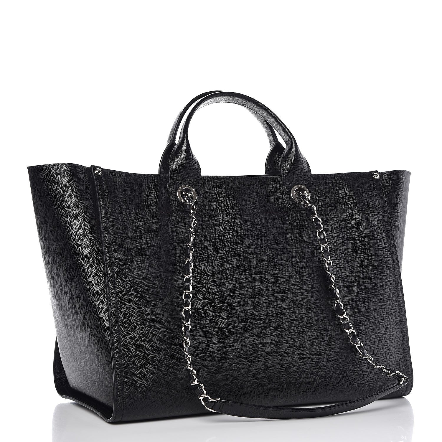Chanel Caviar Medium Studded Deauville Tote Black 3 of 9