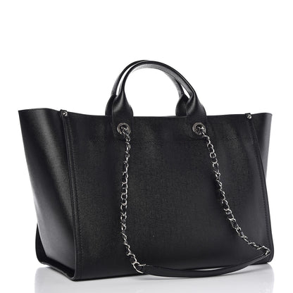 Chanel Caviar Medium Studded Deauville Tote Black 3 of 9
