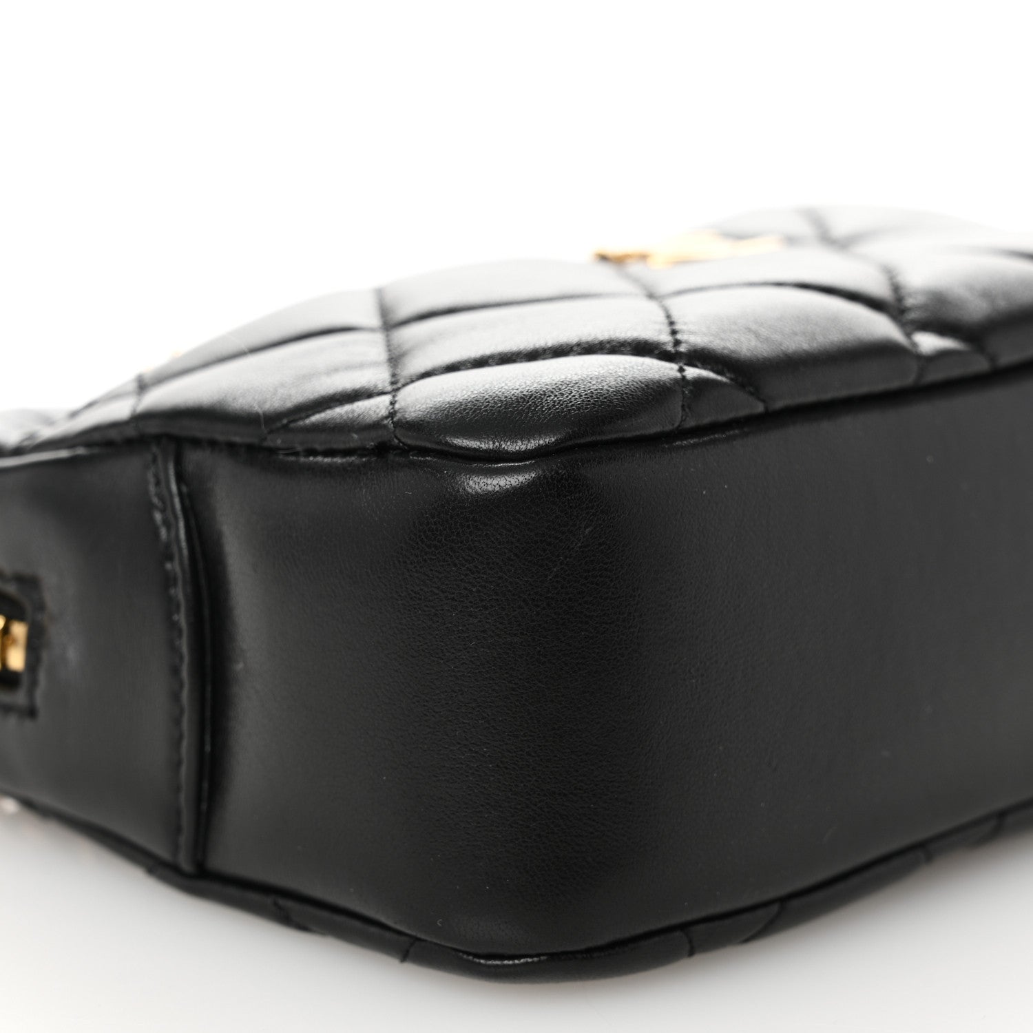 Chanel Shiny Lambskin Quilted Mini Camera Case Black 9 of 10