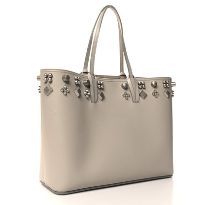 Christian Louboutin Calfskin Empire Spike Studded East West Cabata Tote Goose 4 of 10