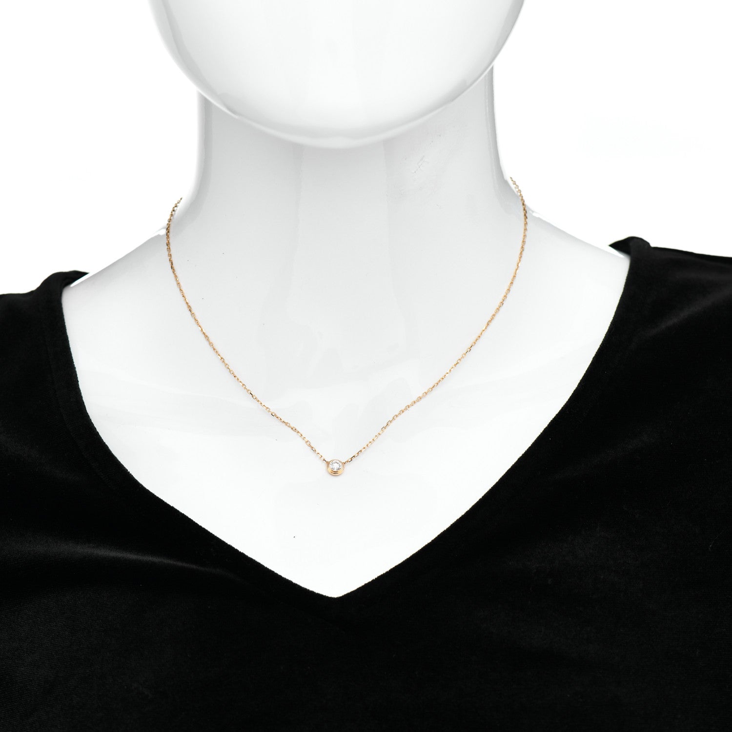 Cartier 18K Pink Gold Diamond LM D'Amour Pendant Necklace 2 of 5