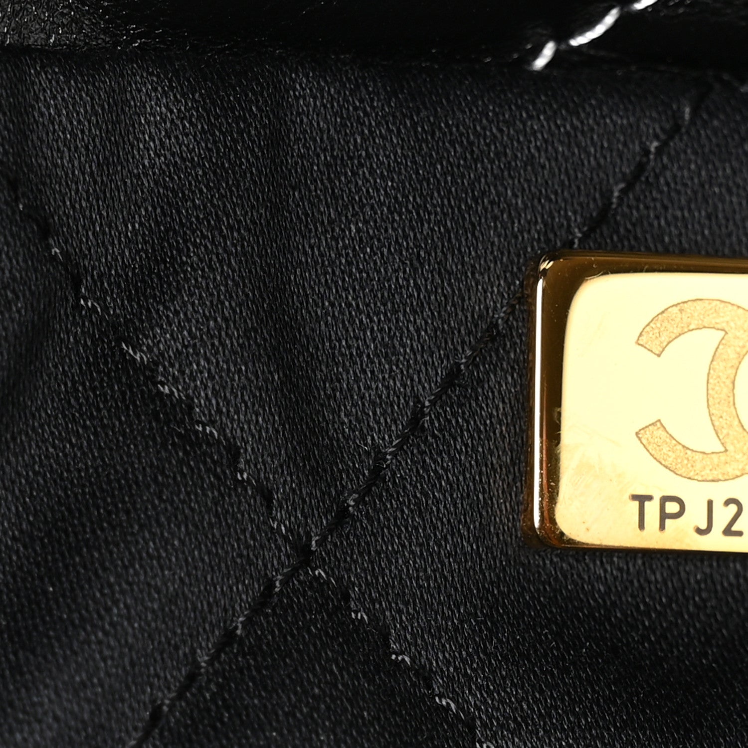 Chanel Shiny Calfskin Stitched Chanel 22 Black White 8 of 11