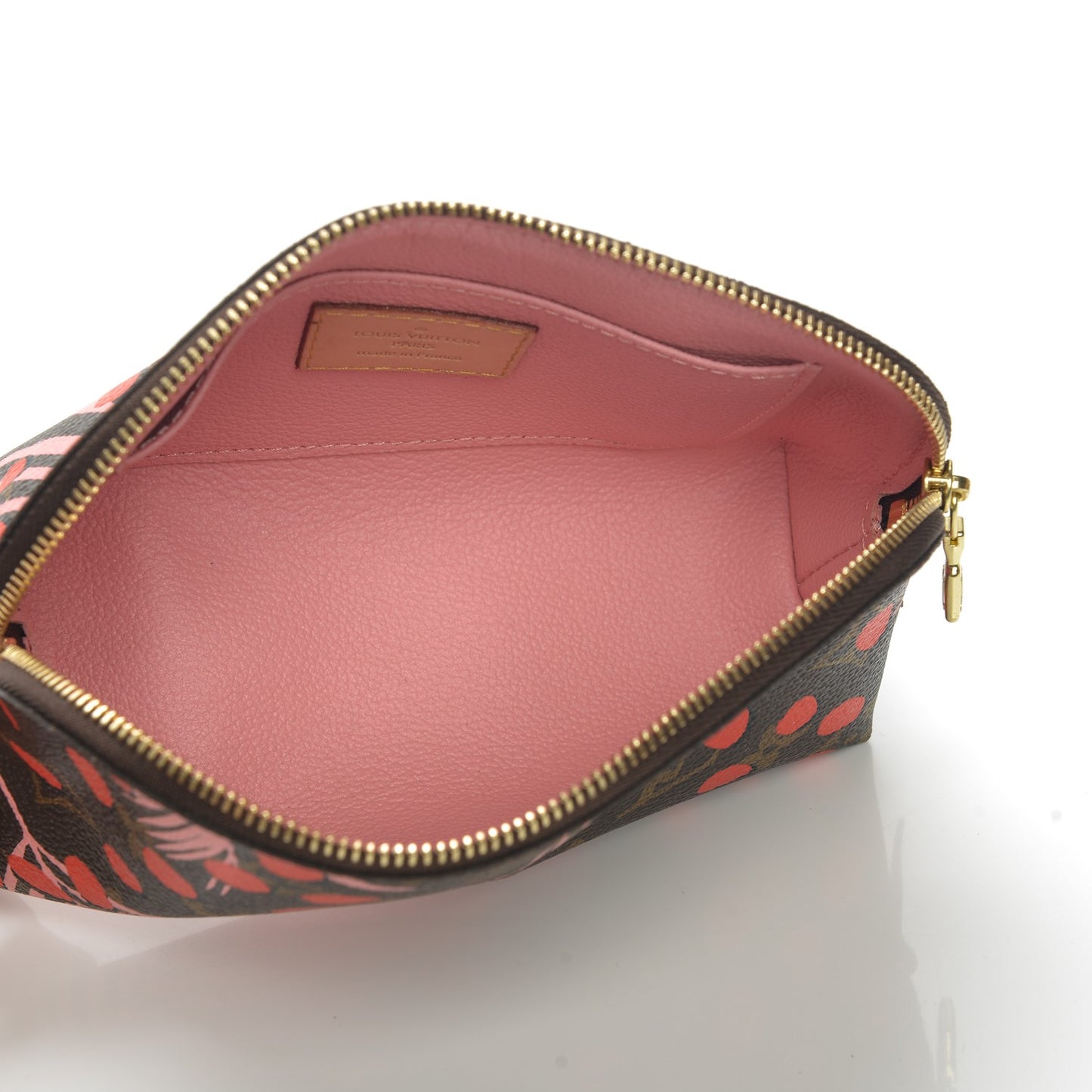 Monogram Jungle Dots Cosmetic Pouch Sugar Pink Poppy