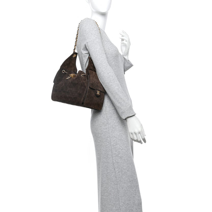 Chanel Suede Quilted Small Chanel 25 Handbag Dark Brown 2 of 10
