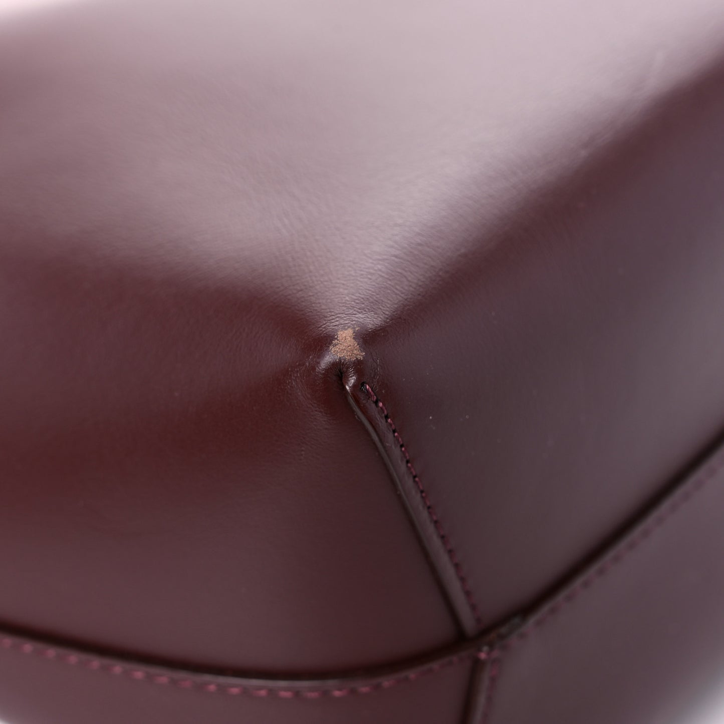 Calfskin Mini Bucket Bag Burgundy