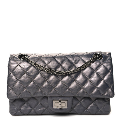 Chanel Metallic Aged Calfskin 2.55 Reissue 225 Flap Dark Silver 1 of 11