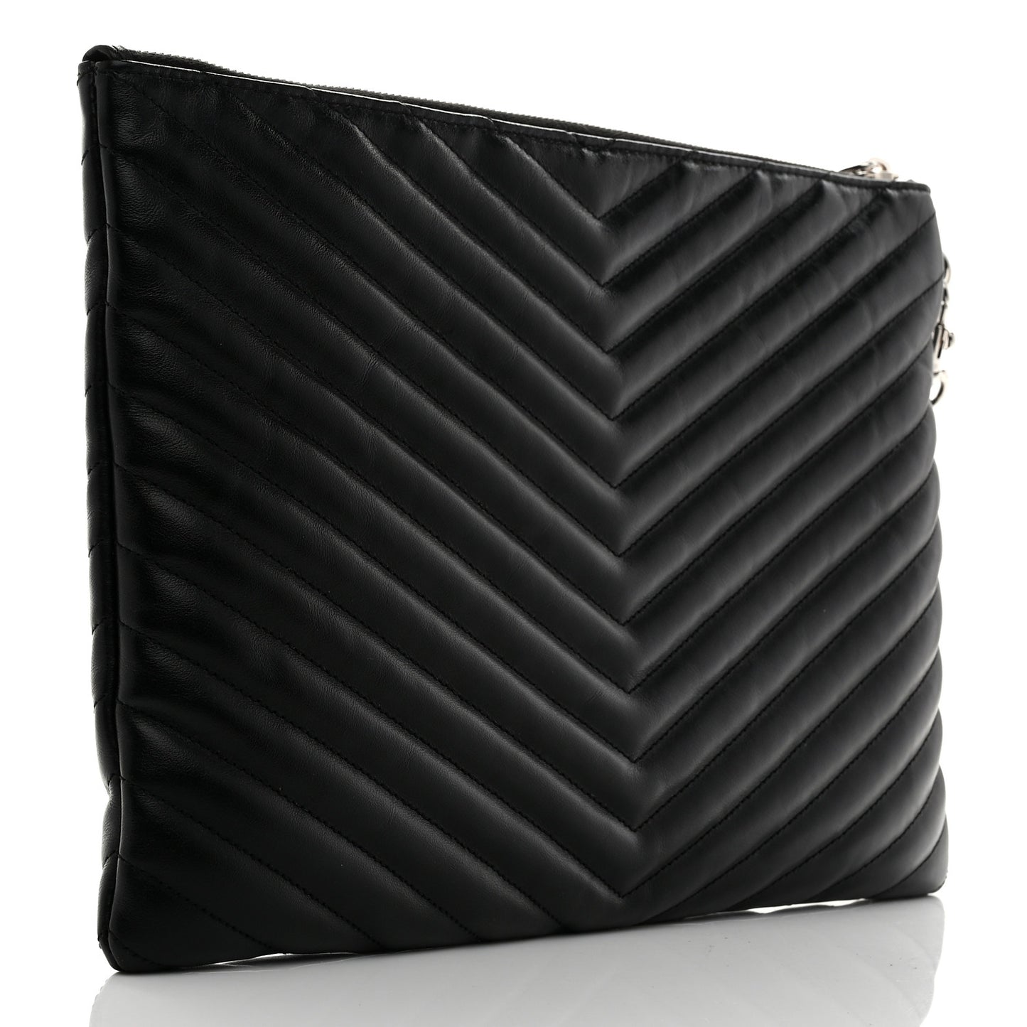 Calfskin Matelasse Monogram Cassandre Tablet Pouch Black