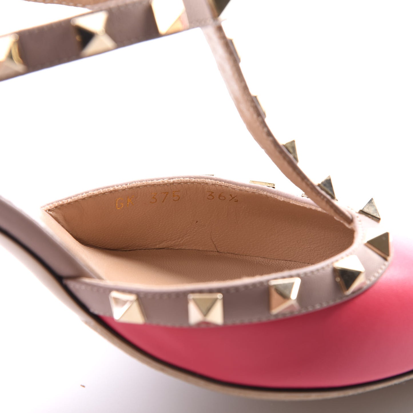 Nappa Rockstud Ankle Strap 65mm Pumps 36.5 Deep Fuxia Poudre