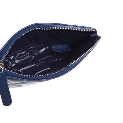 Chanel Lambskin Quilted Small Cosmetic Case Blue 5 of 8