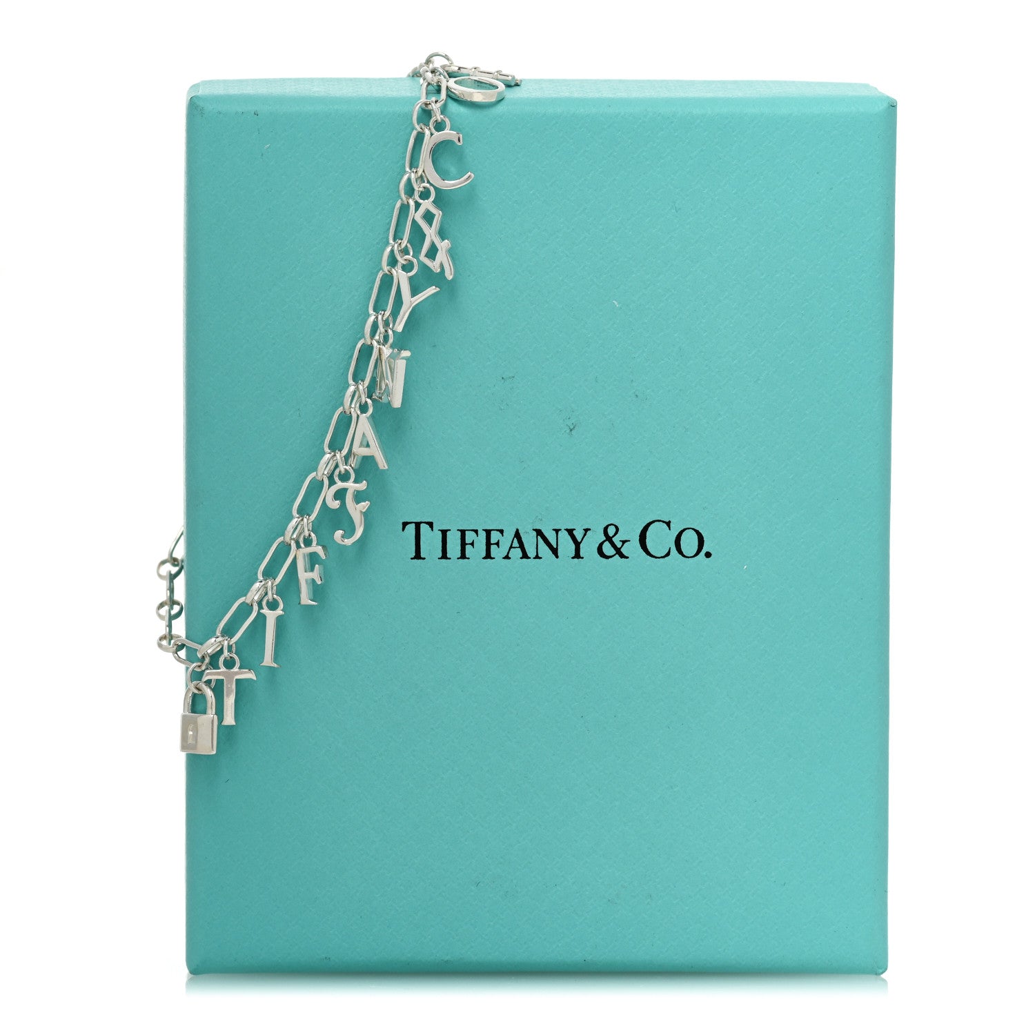 Tiffany Sterling Silver Enamel Love Notes Logo Charm Bracelet Blue 4 of 4