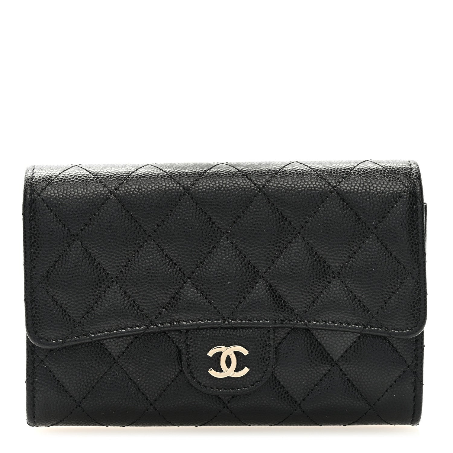 Chanel Caviar Quilted Medium Flap Wallet Black 1 of 6