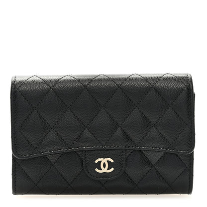 Chanel Caviar Quilted Medium Flap Wallet Black 1 of 6