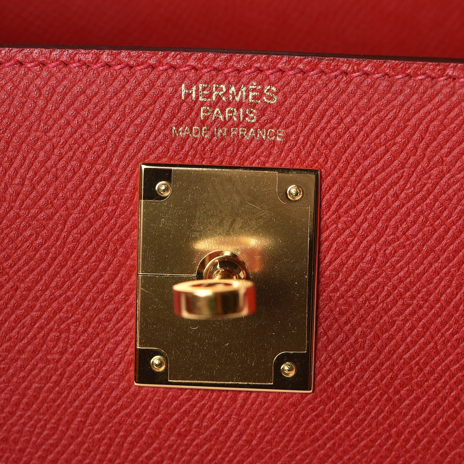 Hermes Epsom Kelly Sellier 32 Rouge Casaque 28 of 35