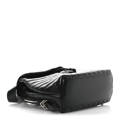 Saint Laurent Calfskin Y Quilted Monogram Small Loulou Backpack Black 4 of 10