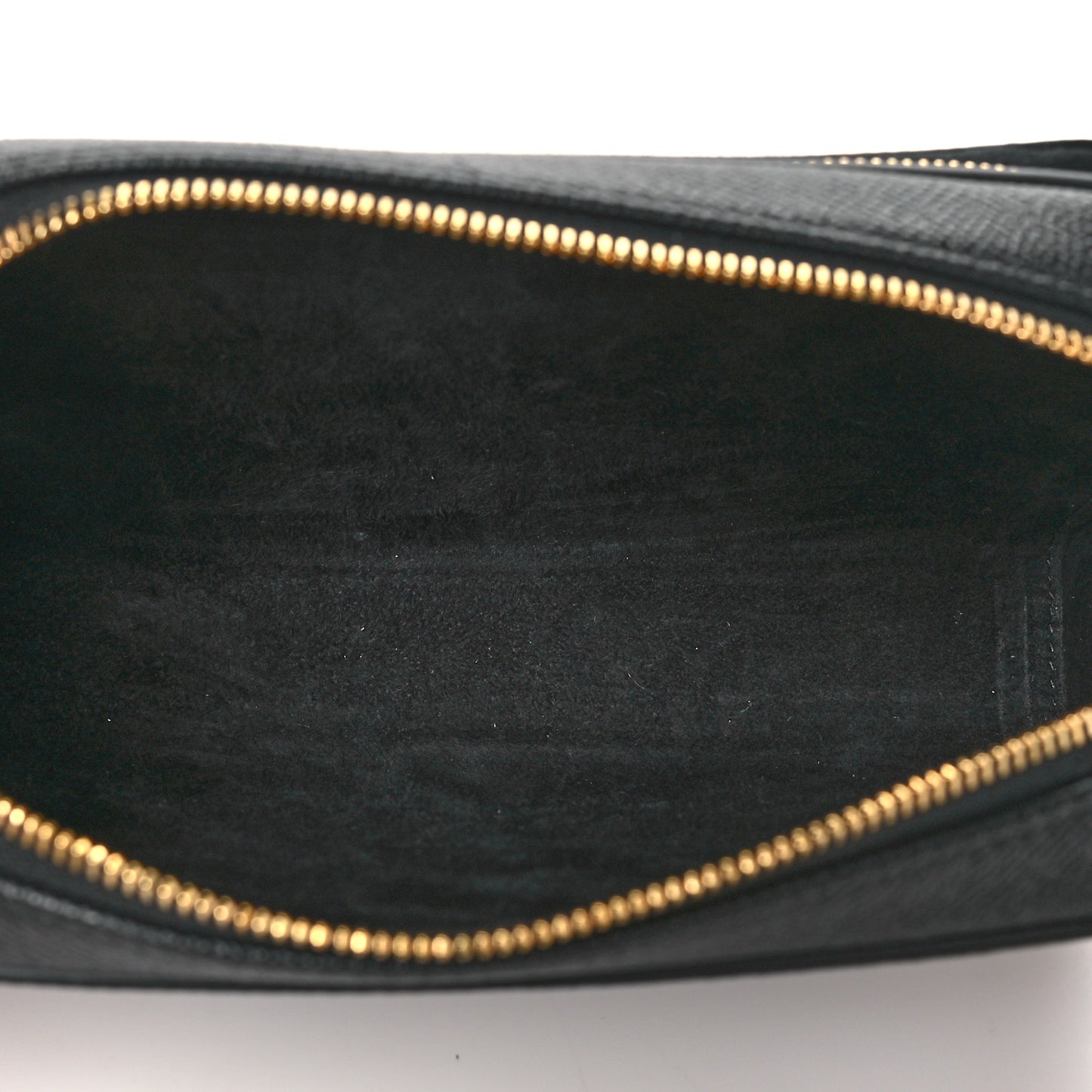 Grained Calfskin Caro Double Pouch Black