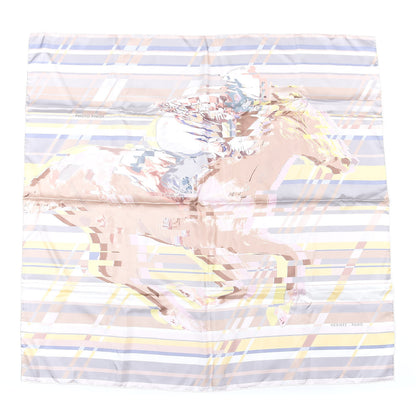 Hermes Silk Photo Finish Scarf 90 Gris Perle Beige Rose Rose Pale 1 of 6