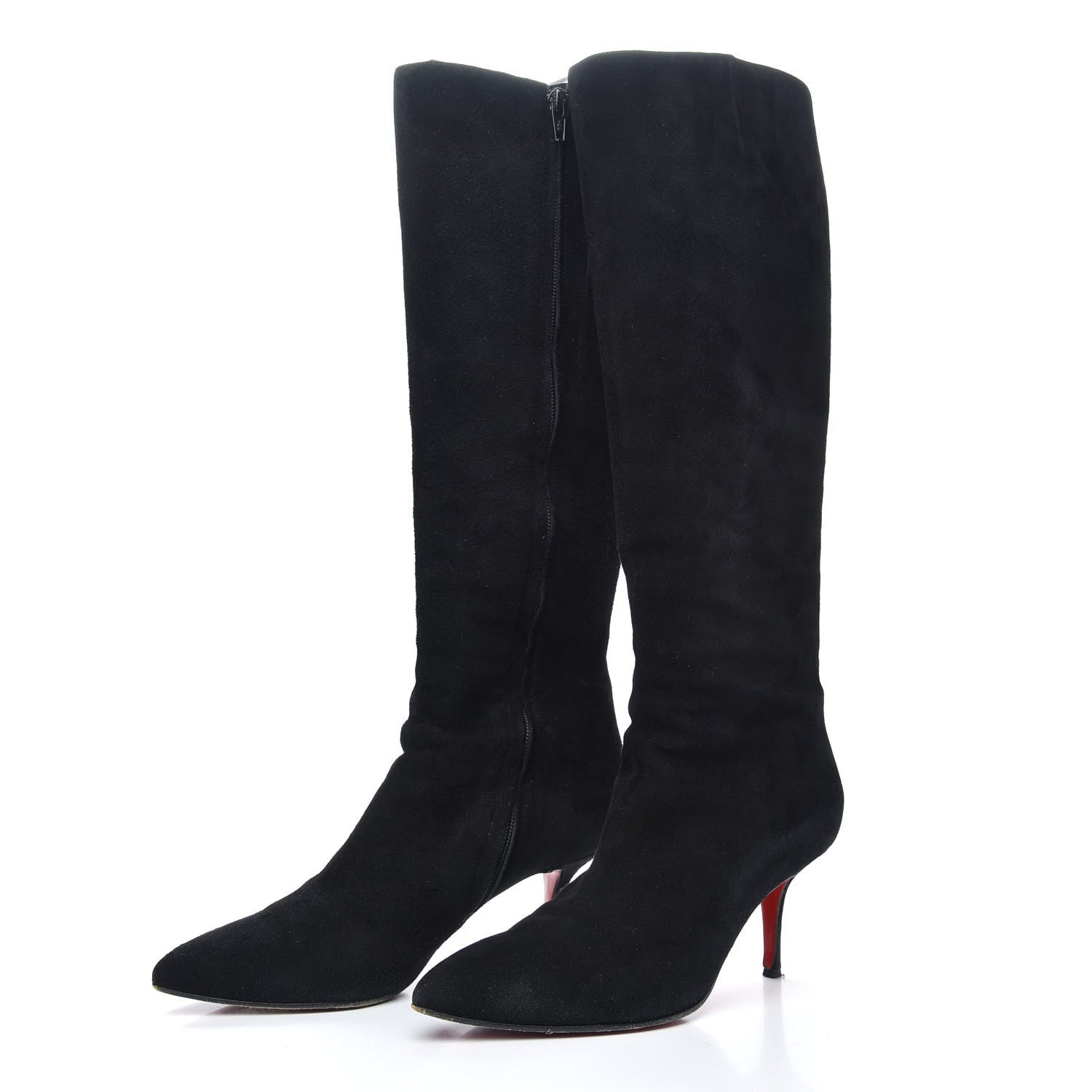 Christian Louboutin Veau Velours Alta Piga 70 Boots 39.5 Black 3 of 8