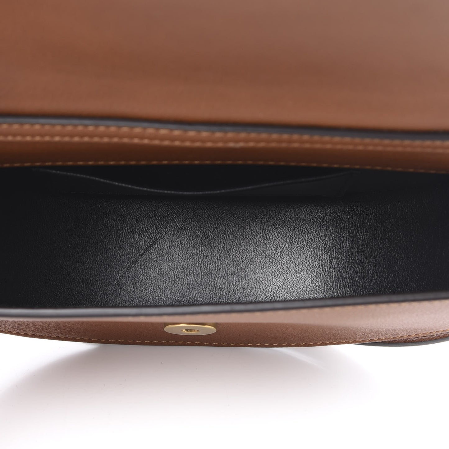Calfskin Small Nile Bracelet Minaudiere Bag Caramel