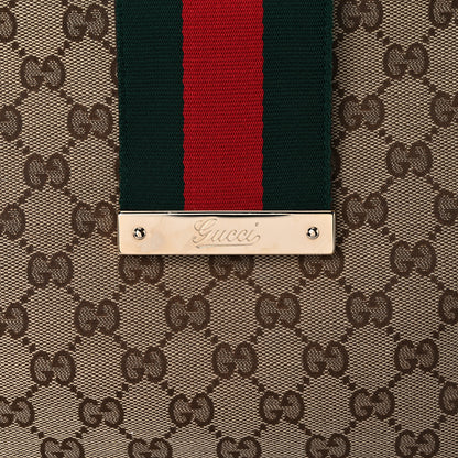 Gucci Monogram Medium New Ladies Web Hobo Dark Brown 9 of 10