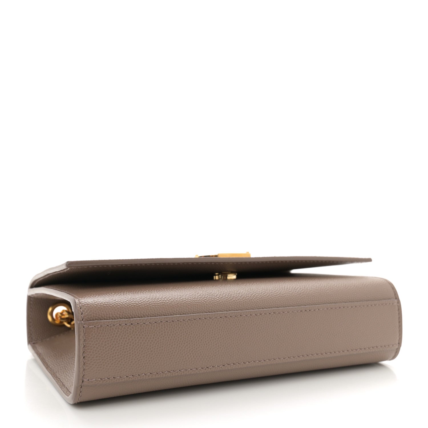 Saint Laurent Grain De Poudre Small Monogram Kate Satchel Taupe 4 of 10