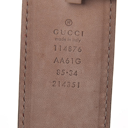 Gucci Guccissima Signature Interlocking G 40mm Belt 85 34 Red 6 of 8