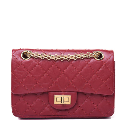 Chanel Aged Calfskin Quilted 2.55 Reissue Mini Flap Red 1 of 14