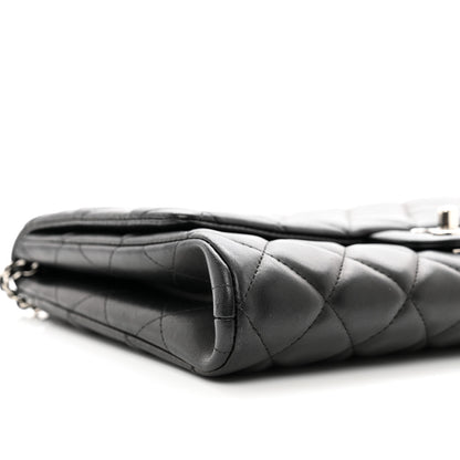 Chanel Lambskin Quilted Clutch With Chain Flap Black 9 of 10