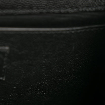 Saint Laurent Grain De Poudre Textured Mixed Matelasse Triquilt Medium Monogram Satchel Black 11 of 12