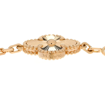 Van Cleef & Arpels 18K Yellow Gold 5 Motifs Guilloche Vintage Alhambra Bracelet 4 of 4