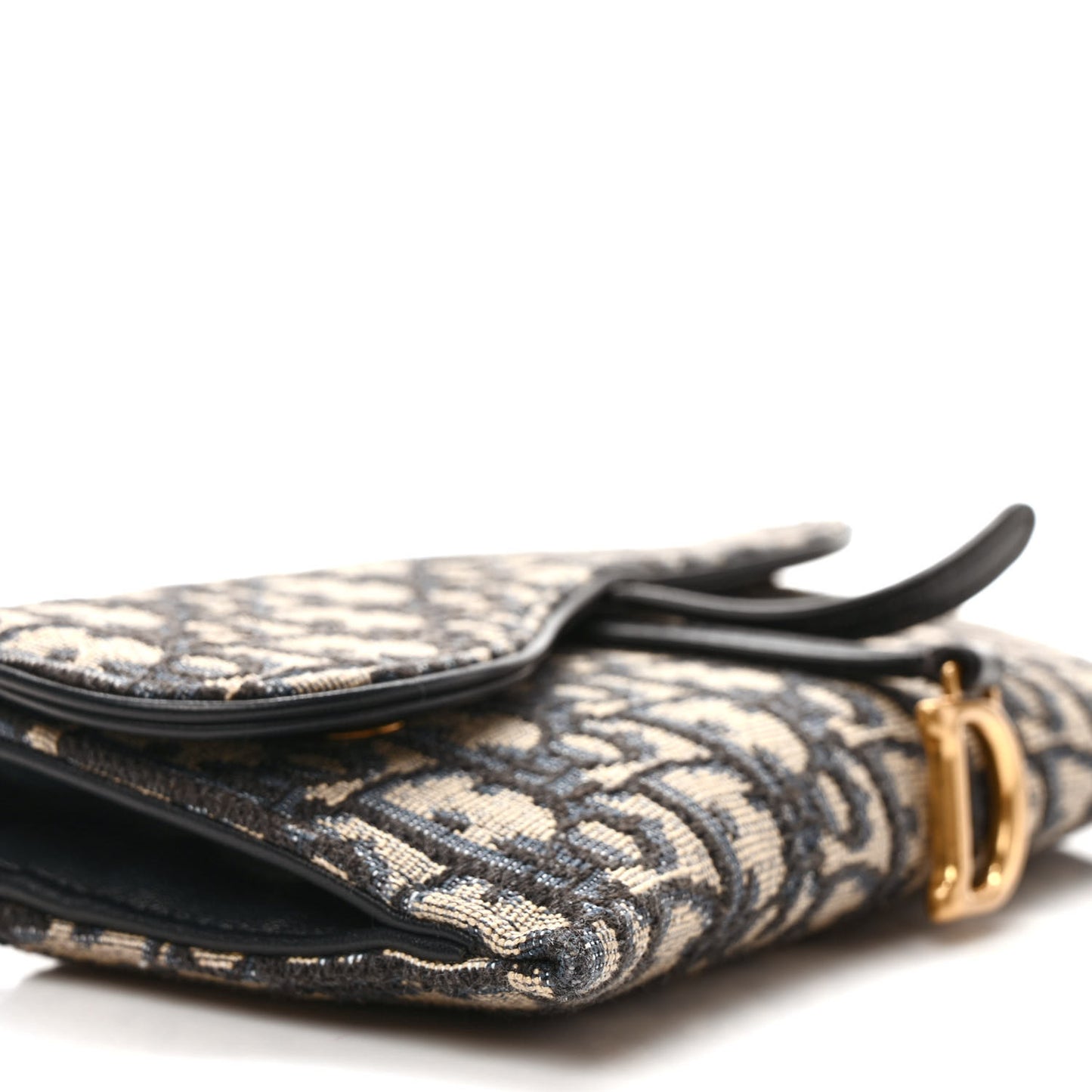 Oblique Saddle Chain Long Wallet Blue