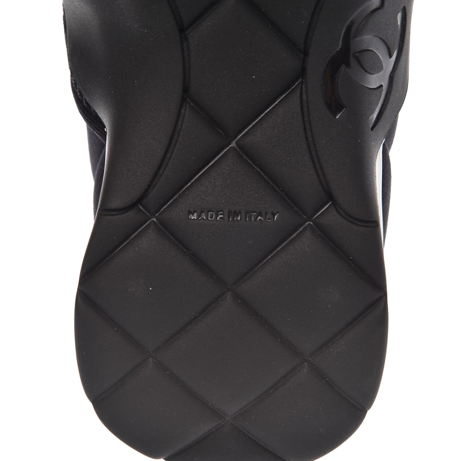 Chanel Stretch Fabric CC Sneakers 38 Black 6 of 8