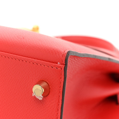Hermes Epsom Kelly Sellier 28 Rouge Tomate 12 of 16