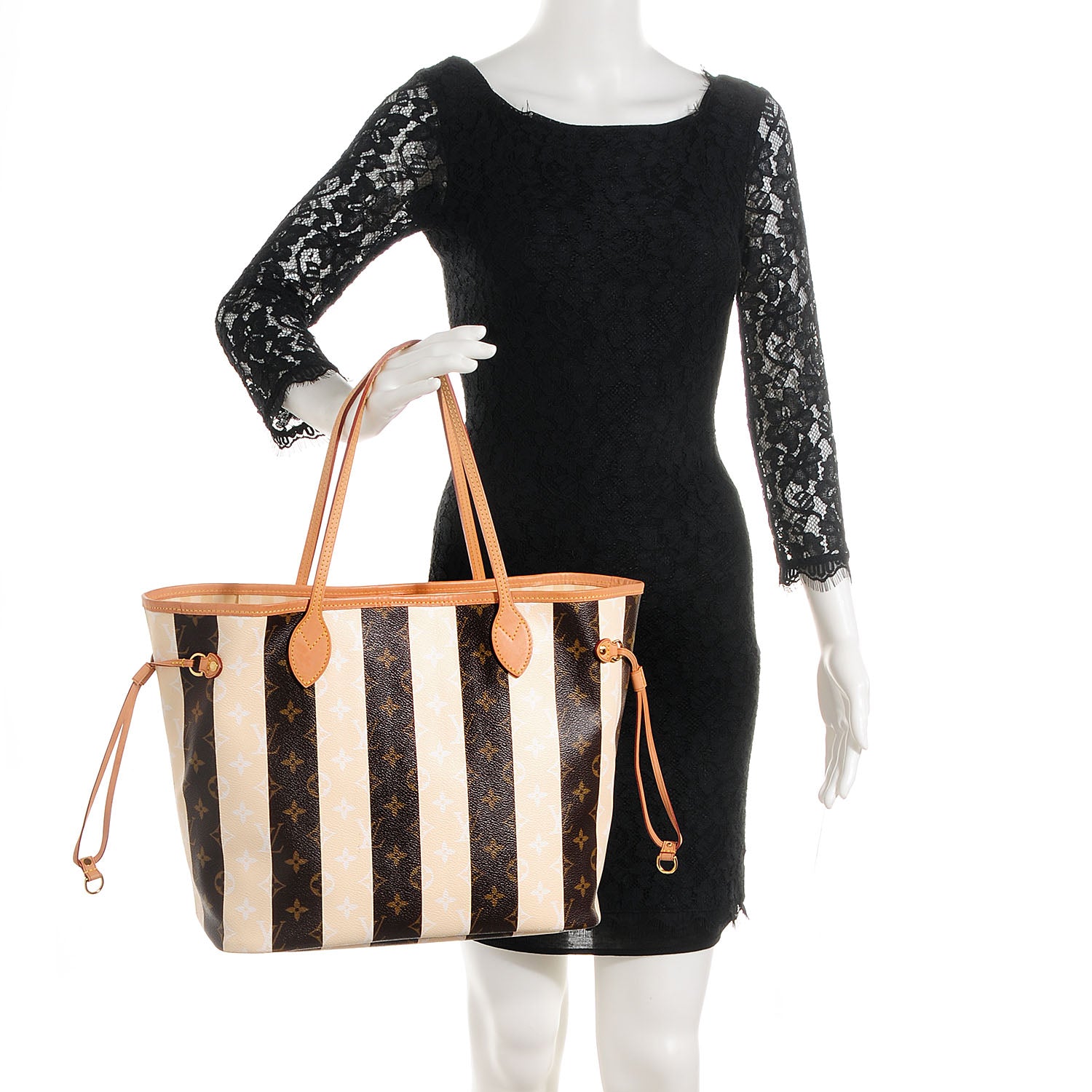 Louis Vuitton Monogram Rayures Neverfull MM 2 of 7