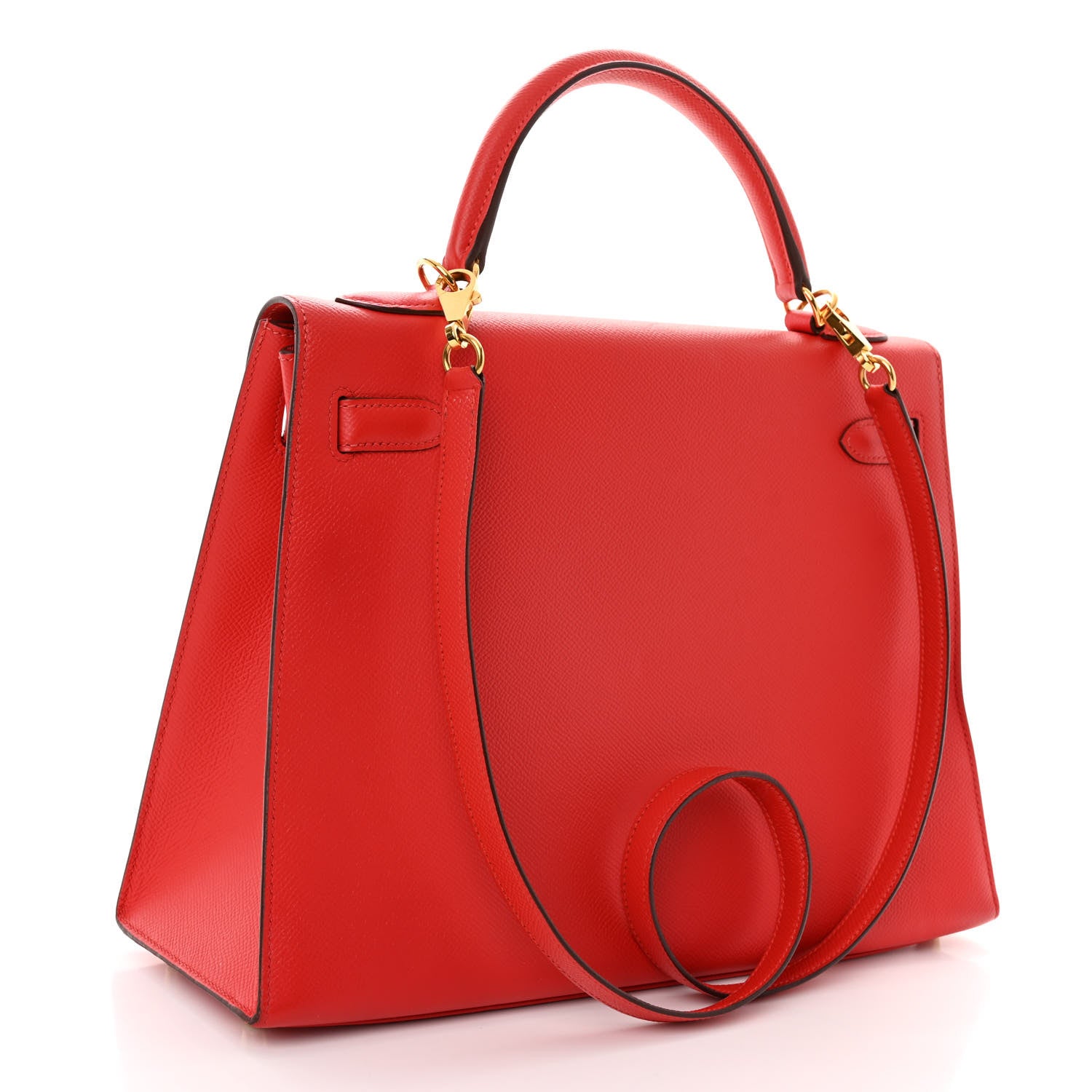 Hermes Epsom Kelly Sellier 32 Rouge Tomate 3 of 12