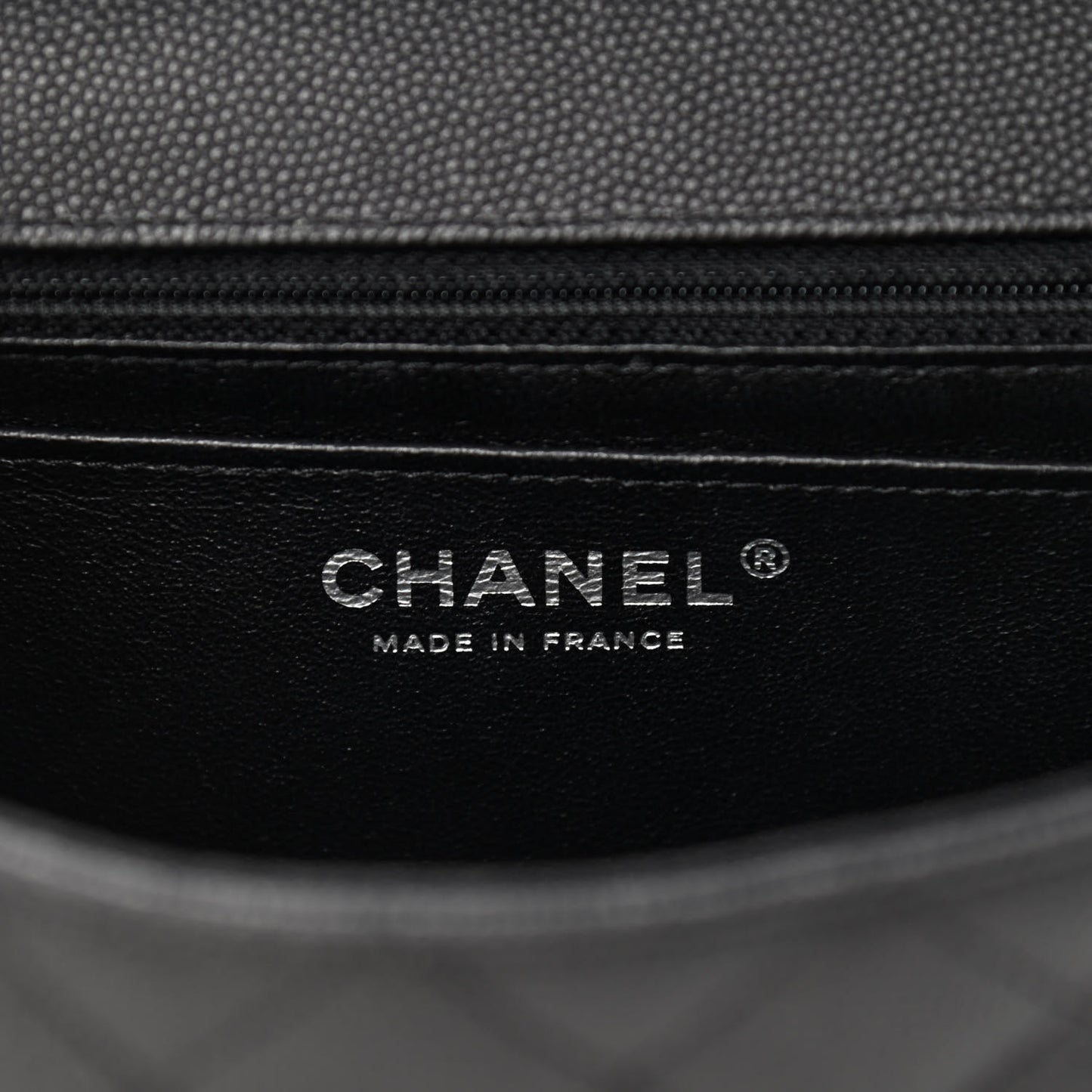 Caviar Quilted Mini Rectangular Flap Black