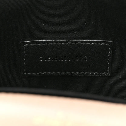 Saint Laurent Grain De Poudre Textured Mixed Matelasse Triquilt Monogram Clutch Dark Beige 7 of 7