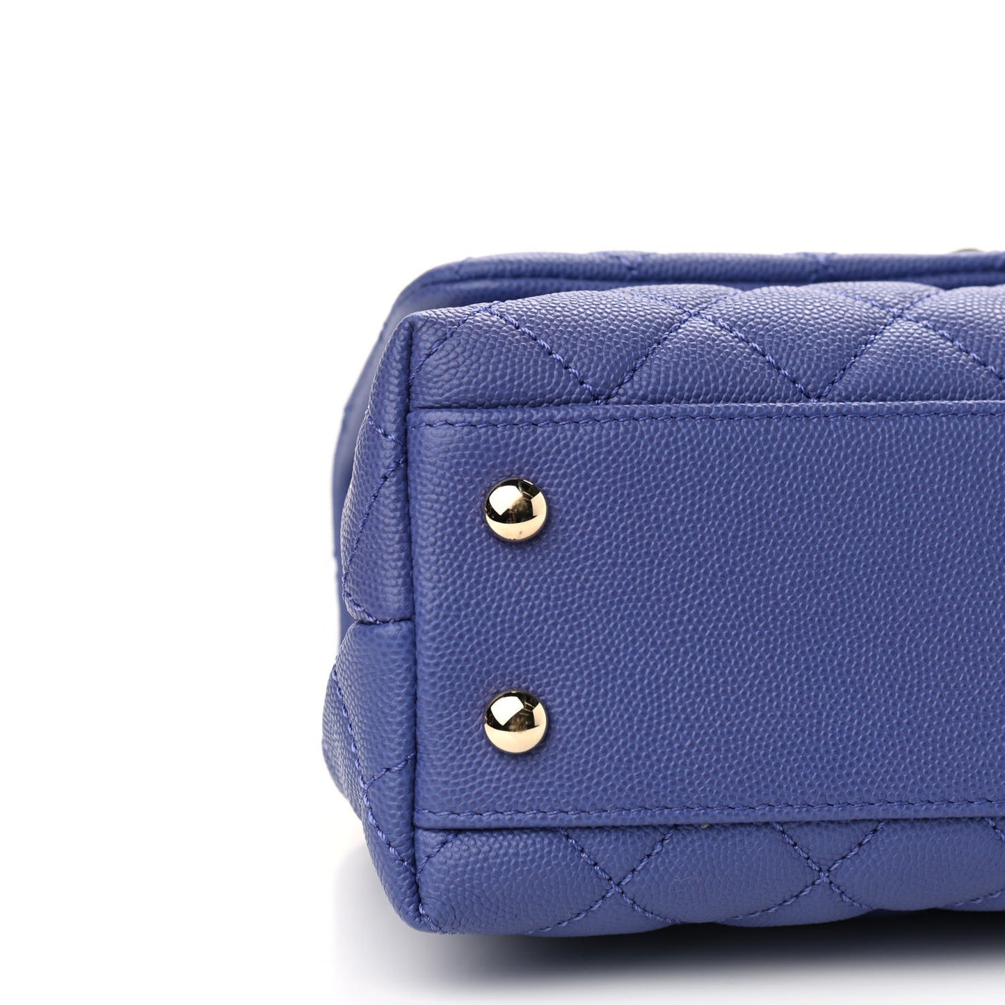 Caviar Quilted Mini Coco Handle Flap Purple